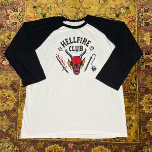 Stranger Things Hellfire Club Raglan T-Shirt Eddie Munson